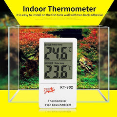 2 in 1 Digital Thermometer for Aquarium and Ambient with Large LCD Display