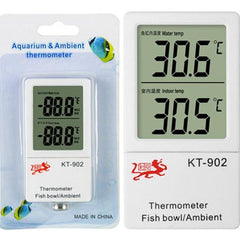 2 in 1 Digital Thermometer for Aquarium and Ambient with Large LCD Display