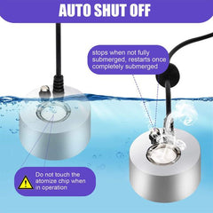Hygger LED Light Fog Mist Maker, Funny Decoration for Waterscape Tank Fountain Pond Water Feature Mini Fogger