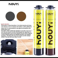 Houyi Polyurethane Foam Adhesive For Ecological Landscaping nature stone color/Wood Color 900g