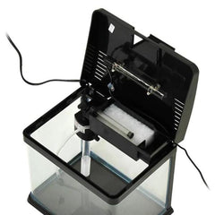 Crystal Clear Glass Aquarium Starter Kit Eco-Cycle Filtration with LED Lighting