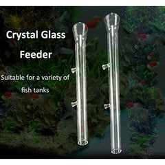 Shrimp Feeding Tube and Dish Clear Glass Feeder