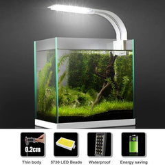 X5 Plus Aquarium Light 8W Clip-on Lamp Aquatic Plant Lighting for 35-40 cm Fish Tank