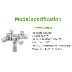 CO2 Splitter Fine Adjusting Valve 2/3/4 Way Outlets