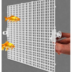 Aquarium Fish Tank Divider Plastic Grid Divider Sucker Filter Bottom Isolation Board for Mixed Breeding Fish