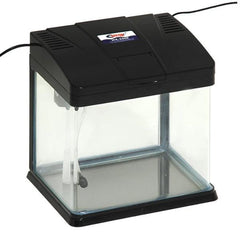 Crystal Clear Glass Aquarium Starter Kit Eco-Cycle Filtration with LED Lighting
