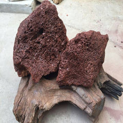 Aquarium River Rock Planted Substrate Red Lava Stone 500gm