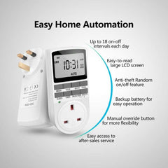 Digital Timer Plug, Electrical Programmable Plug Timer Switch With Time Function