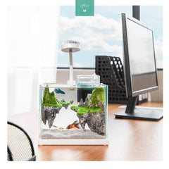 B&K Aquarium Tank Set with Decoration 22x16x17cm