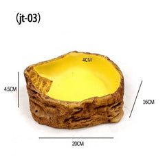 Reptile Water Bowl Terrarium Water Dish Food Feeding for Amphibian