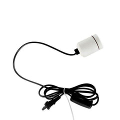 NOMOY White Ceramic Lamp Head for Reptile Lizard Snake Gecko with Black Wire