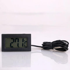 Mini Digital LCD Thermometer Sensor TPM-10, Freezer, Refrigerator, Aquarium Thermometer Embedded Thermometer with Wire Black and White