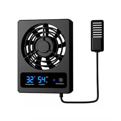 Nomoy Temperature and Humidity Sensor Fan Dehumidifier Ventilation Fan for Reptile Enclosure Terrarium Celsius Version