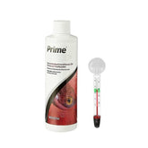 Seachem Prime 250ml Concentrated Aquarium Water Conditioner – Removes Chlorine, Chloramine & Ammonia Detoxifier – with FREE Short Glass Thermometer