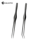 Aquapro Stainless Steel 45cm Straight Curved Aquarium Tweezer