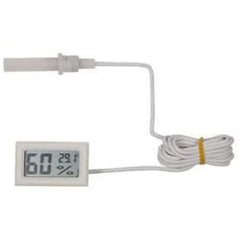 Mini Digital LCD Thermometer Hygrometer with Wire Humidity and Temperature Meter Indoor Black/White