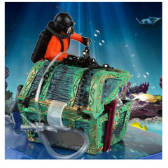 Sea Treasure Hunter Diver Aquarium Ornament Decoration