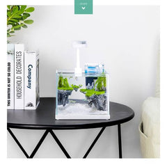 B&K Aquarium Tank Set with Decoration 22x16x17cm