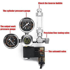 MUFAN Co2 Regulator With Solenoid W21.8 and G5/8