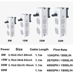 Ultra Quiet Fish Tank Filter 4-in-1 Internal Aquarium Filter