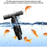 3-Way Aquarium Valve, Adjustable T Hose Connector Fish Tank Water Control Valve with Clamps