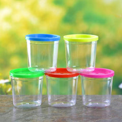 Small Fish Tank Cup for Betta Random Color (7x8cm) 5pcs