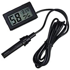 Mini Digital LCD Thermometer Hygrometer with Wire Humidity and Temperature Meter Indoor Black/White
