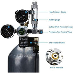 MUFAN Co2 Regulator With Solenoid W21.8 and G5/8