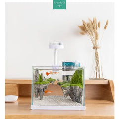 B&K Aquarium Tank Set with Decoration 22x16x17cm