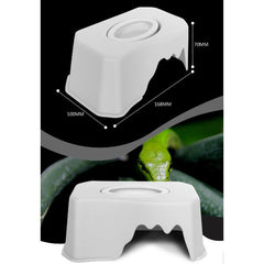 Reptile Plastic Cave with Ceramic Bowl