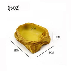 Reptile Water Bowl Terrarium Water Dish Food Feeding for Amphibian