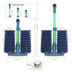 QANVEE Green Bio Sponge Filter QS-200 and QS-100