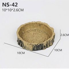 Reptile Vivarium Feeding Pan Turtle Horned Frog Water Food Bowl