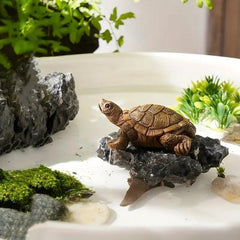 Miniature Outdoor Turtle Fountain Decorations Pond Fish Tank