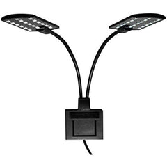 32 LED Aquarium 10W Clip-on Lamp Double Head Black shell