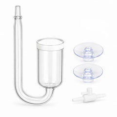CO2 Glass Diffuser with Suction Cup & Control Valve for Planted Aquarium