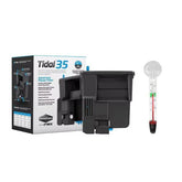 Seachem Tidal 35 Hang-On Filter (UK Plug) – 500 L/H Aquarium Power Filter with FREE Short Glass Thermometer