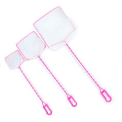 Pink Handle Aquarium Fish Net Small Nylon Fishing Nets with Plastic Handle for Fish Tank