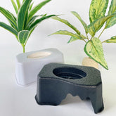 Reptile Plastic Cave with Ceramic Bowl- 2 Colors