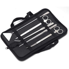 Aquarium Cleaning Tools Kit Tweezers Scissors for Live Plants Grass Fish Aquatic with Cloth Bag