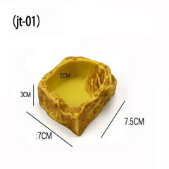 Reptile Water Bowl Terrarium Water Dish Food Feeding for Amphibian