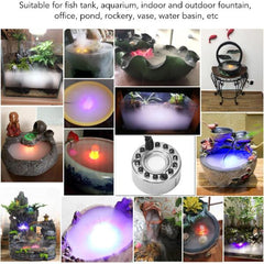 Ultrasonic Mist Maker Silver with Light