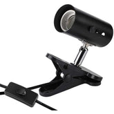 Lamp Holder Stand Lights Bulbs Heat for Reptiles Tanks, Turtle Adjustable and Rotates Black and White