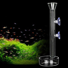 Shrimp Feeding Tube and Dish Clear Glass Feeder