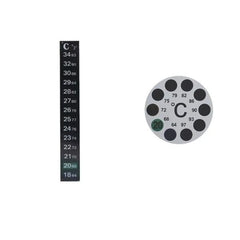 Aquarium Thermometer Strip, 64℉ to 93℉ & 18℃ to 34℃ Adhesive Sticking