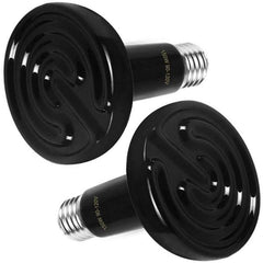 Ceramic Heat Lamp, Upgraded Thicker Infrared Reptile Heat Emitter Heater Lamp Bulb for Pet Coop Lizard Turtle Snake Aquarium, 24hr Heat Source