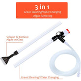Aquarium Gravel Siphon Cleaner with Adjustable Water Flow Controller