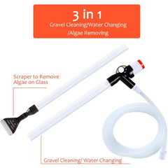 Aquarium Gravel Siphon Cleaner with Adjustable Water Flow Controller
