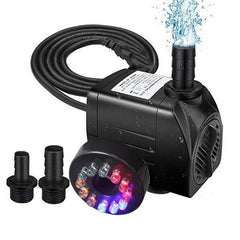 Fountain Pump with 4 LED Light 800L/H - Head - 1.6 m
