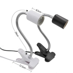 UVB Light Bulb Reptile Ceramic Heat Lamp Pet Heating Bulb Holder Clamp Lamp Fixture Heating Light Lamp for Reptiles, Aquarium Turtle Light Adjustable Habitat Lighting Stand – white (with UVB 3.0 25W Lamp)